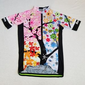 Aogda cycling shirt vest jacket floral M